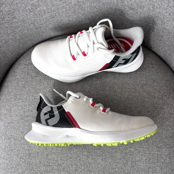 FootJoy Fuel Junior Unisex White Spikeless Athletic Golf Shoes Kids Size 1 - Picture 11 of 11